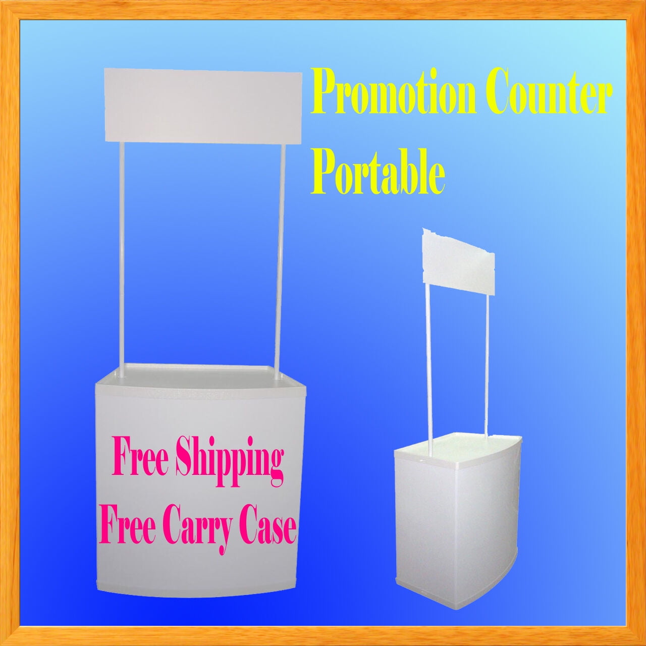 NEW Trade Show Pop Up Fabric Counter Table Portable Promotion Kiosk HARDWARE