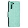 thumbnail image 3 of Feishell Samsung S21 Case Butterfly Embossed Pattern Premium Leather Wallet Cover Flip Stand Card Slots Holder Magnetic with Wrist Strap Case for Samsung Galaxy S21, Green, 3 of 8