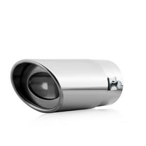 Car Exhaust Pipe Universal 6.3cm Silver Stainless Steel Heat-resistant Car Muffler Tip Auto Parts