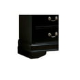 thumbnail image 5 of CoSoTower 1Pc Nightstand Black Louis Philippe Solid Wood English Dovetail Construction Antique Nickle Hanging Pulls, 5 of 9