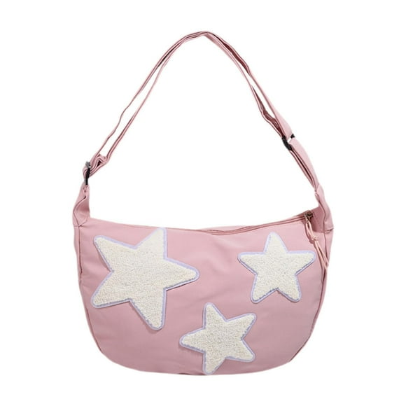 Bolso bandolera jinwen para mujer Rosa con cierre de cremallera