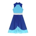 thumbnail image 4 of Aislor Women Color Block Sleeveless Praise Dance Dress Lyrical Modern Contemporary Dance Costume, 4 of 7