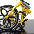 thumbnail image 4 of 17.5x10.5cm Creative Alloy Model 1:10 Mini Simulation Toy (Folding Mountain Bike Yellow), 4 of 8