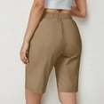 thumbnail image 4 of Mohiass Bermuda Shorts for Women Summer Fashion High Waisted Chino Shorts Straight Leg Casual Vacation Shorts Khaki L, 4 of 6