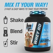 BPI Sports Whey HD Ultra Premium Protein Powder Isolate, Workout Powder for Muscle Gain, Milk Protein Concentrates, Vanilla Caramel, 4.07 Pound (50 Servings)
