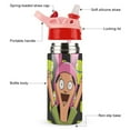 thumbnail image 3 of Kids Water Bottle with Straw - Bob's Burgers 16.9 Oz Stainless Steel Travel Cup Vacuum Insulated Water Bottles for Boys Girls, 3 of 7