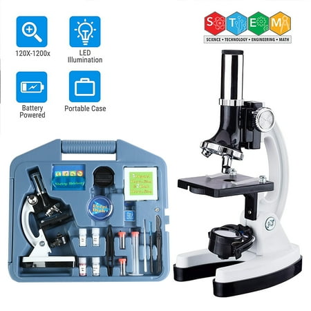 300-1200x Kids Beginner Microscope Children Students Compound ...