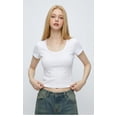 thumbnail image 3 of Womens Casual T Shirts Slim Fitted Tops Basic Tees Summer Gym Workout Clothes, 3 of 6