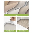 thumbnail image 4 of Beige Ombre Bar Stool Covers Set of 2, Modern Geometric Abstract Aesthetic Cream Stretch Washable Bar Chair Covers with Backs, Removable Pub Counter Height Chair Cover for Kitchen Dining Room Cafe, 4 of 7