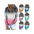 thumbnail image 6 of Coduop Women Casual Hoodie Contrast Color Long Sleeve Hooded Pullover Tops Blouse S-2XL, 6 of 7