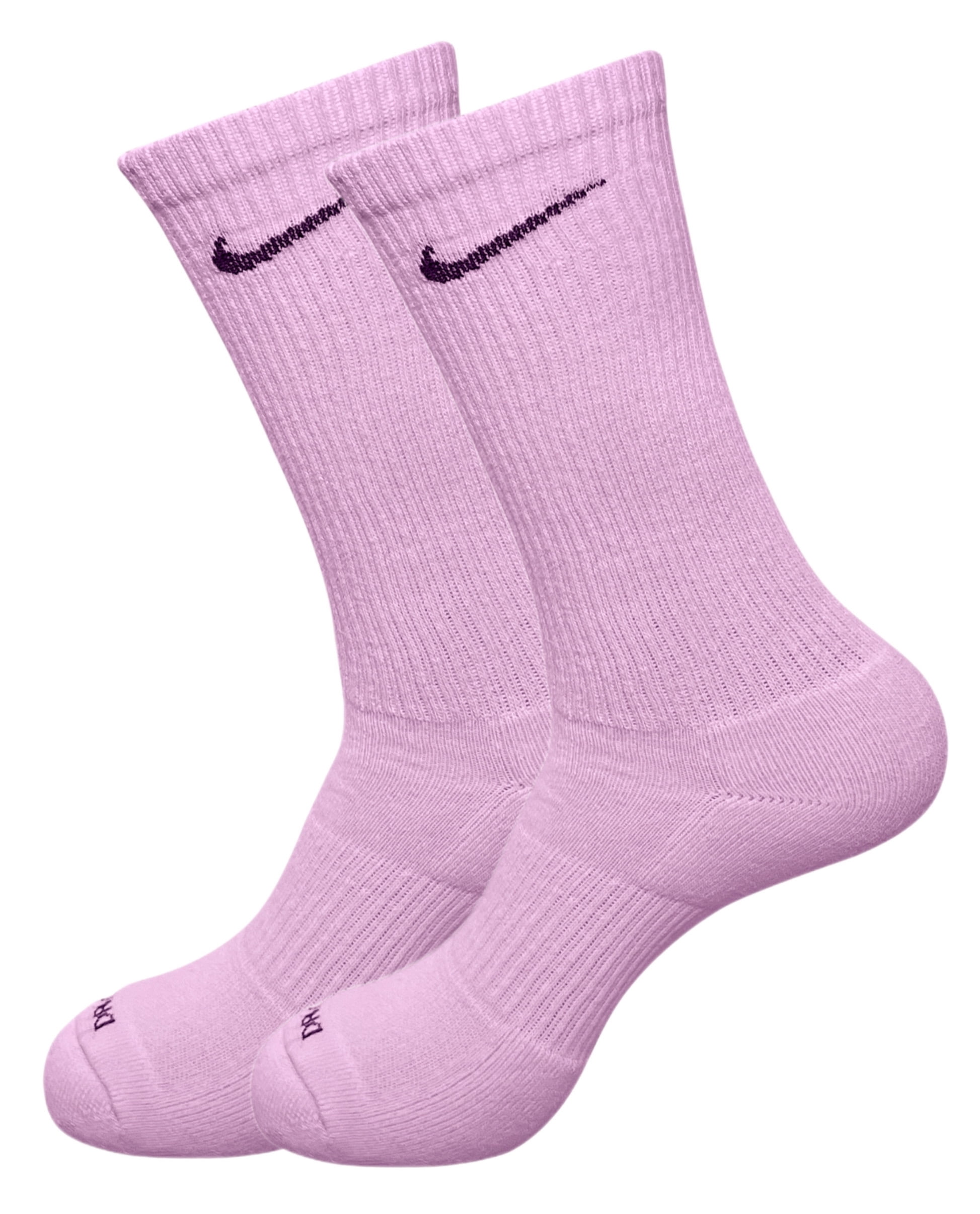 White and top purple nike socks
