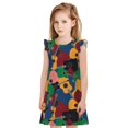 Girls Nightgowns Colored Guitars Soft Comfort Flutter Sleeves Night