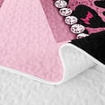 thumbnail image 5 of Erosebridal Personalized Leopard Bowknot Twin Quilt Set,Pink Cheetah Print Kids Twin Coverlet Set,2 Pieces, 5 of 7