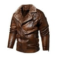 thumbnail image 4 of Lilgiuy Men's Novelty and Winter Fleece Leather Jacket Casual Top Coat for School College Library, 4 of 4