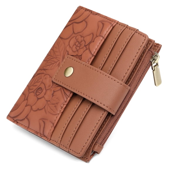 SENDEFN Wallet for Women RFID Blocking Leather Bifold Wallet Credit Card Holder for Women Ladies Small Wallet With Zipper Pocket