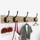 thumbnail image 5 of Paquete de 12 ganchos negros para abrigos, ganchos dobles Retro montados en la pared, ganchos negros utilitarios para abrigos, bufandas, bolsos, toallas, llaves, gorras, tazas y sombreros, 5 of 5