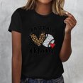 thumbnail image 1 of Fiudx Ropa de Mujer Tops con Estampado de Moda para Mujer, Blusa de Manga Corta con Cuello Redondo, Camisetas, 1 of 3