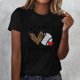 thumbnail image 3 of Blusas de Manga Corta para las Mujeres Imprimir Cuello Redondo, Camiseta Casual para Primavera Verano Diario, 3 of 3
