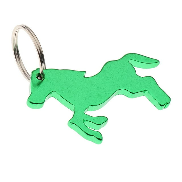 Abridor de botellas Zulema caballo de aluminio llavero colgante para bolso Verde
