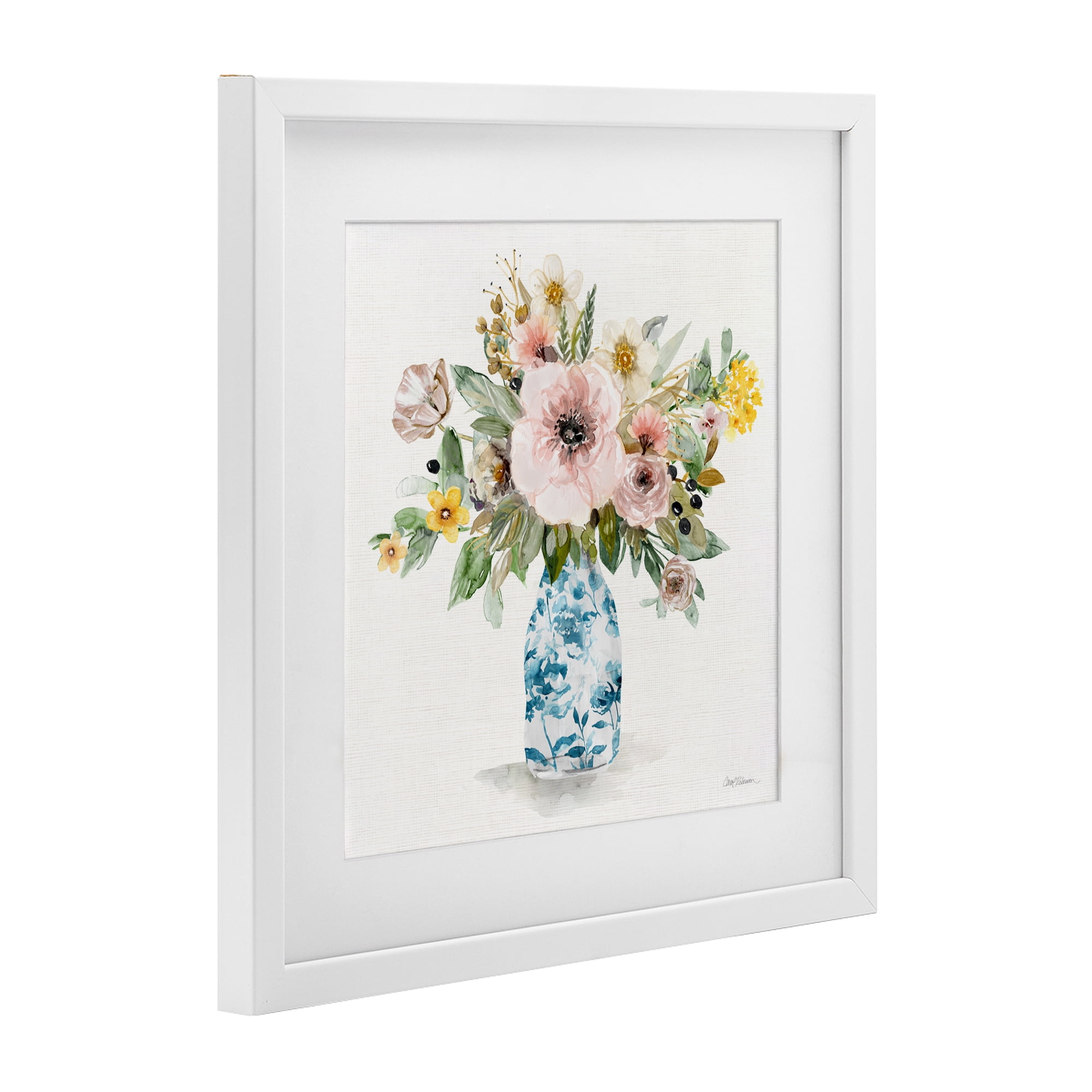 Stupell Industries Summer Chinoiserie Assortment White Framed Print Under Glass, design by Carol Robinson