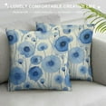 thumbnail image 3 of COMIO  Watercolor Light Blue and Indigo Dandelion Wild Flowers Throw Pillow Covers Decorate Home Living Room Girls Room,Spring Summer Cottagecore Pillowcase, 3 of 5