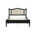 thumbnail image 4 of Tcbosik Platform Bed Full Size, Wood Bed Frame with Rattan Headboard, No Box Spring Needed, Black (Bed Only), 4 of 9