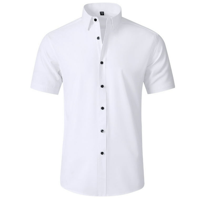 Dress Shirt Mens Slim Fit Short Sleeve White Shirt Calvin Klein Men's Slim  Fit Short Sleeve