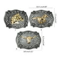 Apooke Metal Belt Buckle For Men Cowboy Long Horn Bull Belt Buckle ...