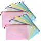 thumbnail image 5 of Carteras de plástico, 10 carpetas de plástico con cremallera A4, bolsas con cierre, malla para documentos, regalo, 5 of 5