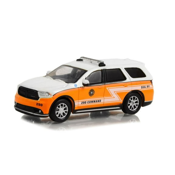 2019 Dodge Durango Paramedic, White /Orange - Greenlight 67040D/48 - 1/64 Scale Diecast Car