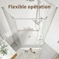 thumbnail image 5 of Frameless Neo-Angle Shower Enclosure, 35.56" D x 35.56"  x 72" H, 1/4" Tempered Glass, Pivot Door, Matte White , Reversible Installation, 5 of 7