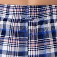 thumbnail image 4 of Pantalón de Pijama para Hombre IZOD de Forro Polar Sedoso a Cuadros Azul Marino y Blanco 2XL, 4 of 5