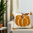 thumbnail image 4 of Pillow Covers under $5! Yannianjz Fall Pillow Covers, Farmhouse Pumpkin Decorative Throw Cozy Pillow Cover Fall Decorations Embroidered Fluffy Autumn Pillowcase for Home Indoor Sofa Bedroom, 4 of 9