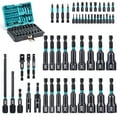 thumbnail image 1 of LIBRATON 54PCS Magnetic Nut Driver Set, Impact Drill Driver Bit 1/4", Metric & SAE Nut Driver for Impact Drill, Socket Adapters, Screwdriver Bits, Quick-Release Extension, Wing Nu, 1 of 9
