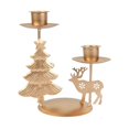 thumbnail image 1 of RV Candelabro de Navidad antiguo retro nórdico adornos vela de hierro de Navidad oso de fresa Electrónica, 1 of 4