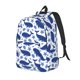 thumbnail image 1 of Disketp Whale print Canvas Backpack Lightweight Travel Daypack Student Rucksack Laptop Backpack-Small, 1 of 5