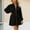 Black, variant on Casual Belted Shirt Dress Long Sleeve Relaxed Fit Mid Length Waist Drawstring Trench Coat Style Fall Fashion Outerwear Long Maxi Dresses for Women Juniors Dresses Midi Dress plus Size