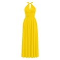 thumbnail image 5 of Warop Women's Backless Halter Neck Maxi Dress Sleeveless Tie Flowy Beach Vacation Dress Summer Trendy Solid Color Clothes, 5 of 9