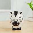 thumbnail image 2 of Garden Decor Planters for Outdoor Plants, Cute Animal Ceramics Flower Pot, Small Succulent Pot Cartoon Shaped Plant Pot for Mini Plants Flower Cactus, Smooth Shiny Ceramic, Plants Not Included, Zebra, 2 of 7