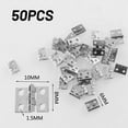 thumbnail image 5 of 50Pcs Mini Brass Hinge for Small Craft Door Box Accessories Silver 8*10Mm, 5 of 5