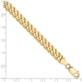 thumbnail image 2 of FJC Finejewelers 10 kt Yellow Gold Flat Beveled Curb Chain Bracelet 8 Inches x 7.25 mm, 2 of 5
