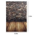 thumbnail image 3 of BSDHOME Polyester 5x7ft Retro Brick Wall Wood Floor Photography Background Studio Props, 3 of 4