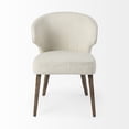 thumbnail image 2 of HomeRoots 397472 32 x 25 x 22 in. Cream, Ivory & Brown Mid Century Wingback Dining Chair, 2 of 5