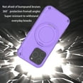 thumbnail image 3 of for iPhone 16 Pro EVA Case with Aluminum Alloy Magnetic Invisible Ring Stand [Compatible with MagSafe] [Military Drop Protection] Shockproof Anti-Slip Scratch Resistant Cover, Purple, 3 of 9