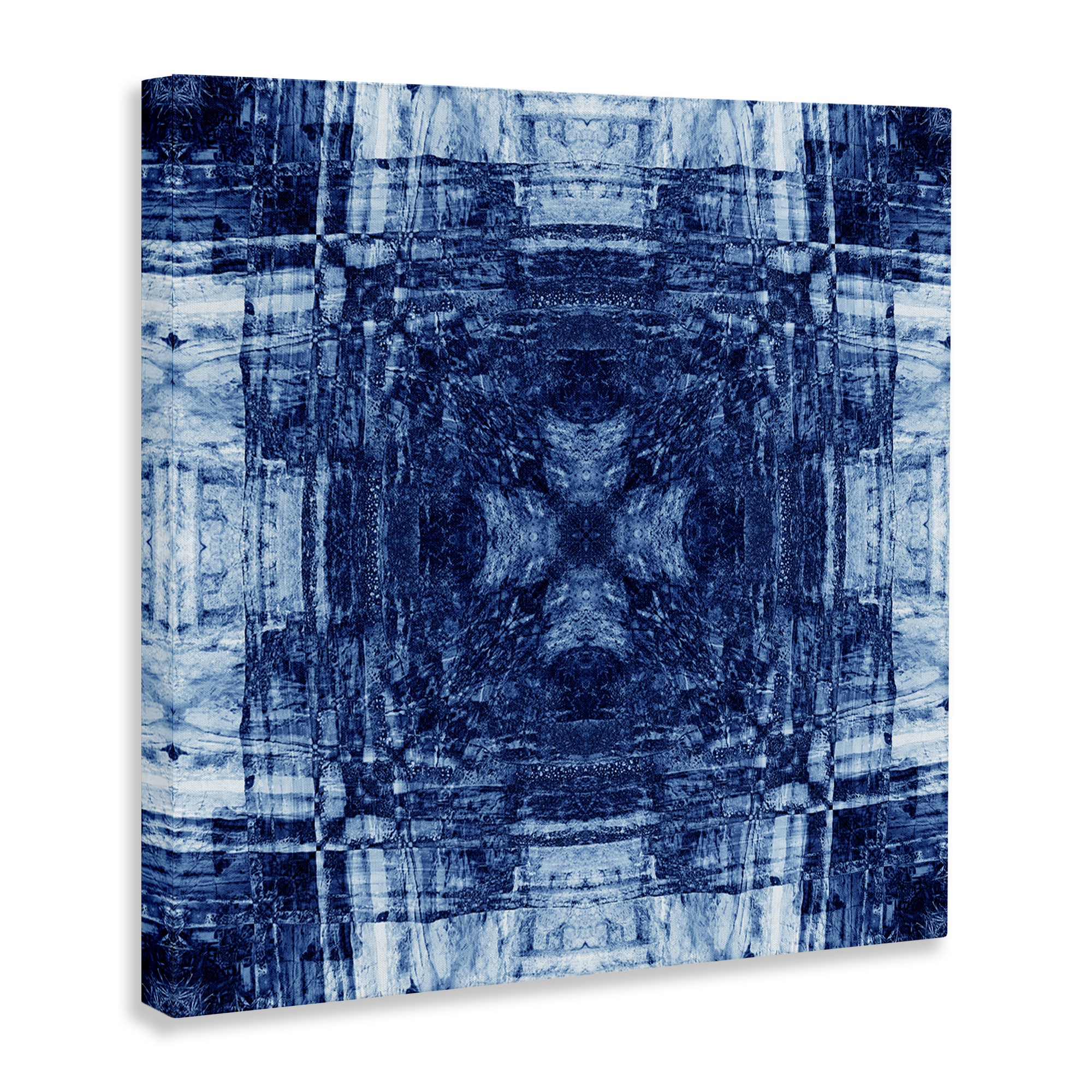 Stupell Industries Linear Geometric Pattern Abstract Painting Wrapped Canvas Art Print Wall Art, 17 x 17