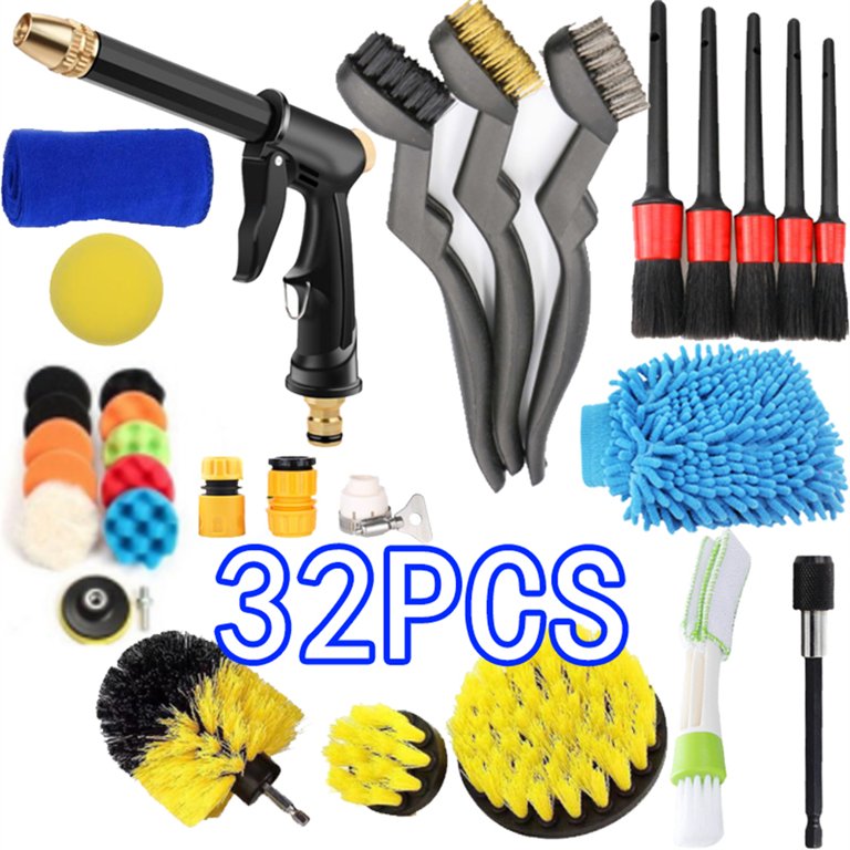 12Pcs Car Wheel & Tire Brush Kit Tire Brush Detailing Brushes Set for  Cleaning Car Wheels & Interior Exterior - AliExpress