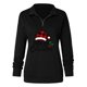 thumbnail image 4 of Pntutb Mujeres Otoño Invierno Estampado de Navidad Cuello en V Cremallera Manga larga tops Jersey Blusa Sudaderas Pntutb Pntutb-4247, 4 of 7