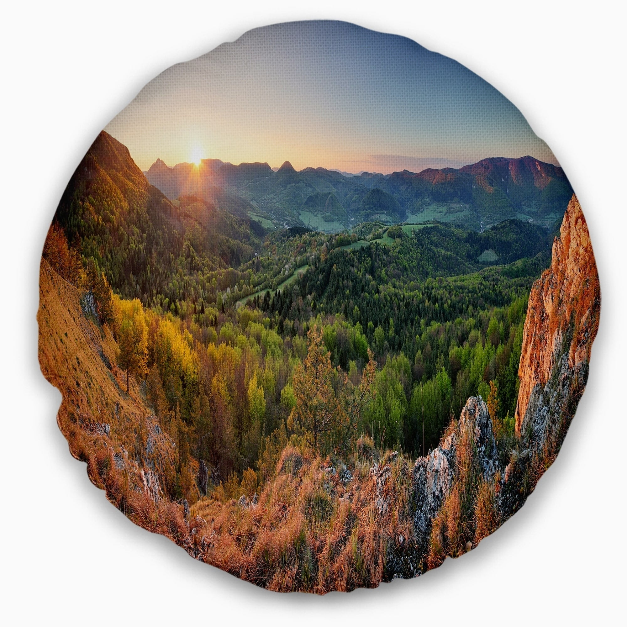 Designart Cu8165 18 18 Spring Forest Slovakia Landscape Photography Throw Pillow 18 X 18 Throw Pillow Covers