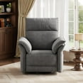 thumbnail image 6 of Power Recliner Chair Swivel Glider Upholstered Chenille Nursery Rocker Reclining Sofa Chair with Charging Port, Double-Layered Armrests & Side Pocket for Living Room and Bedroom(ship in 2 boxes), 6 of 9