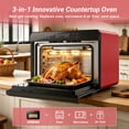 thumbnail image 2 of ROBAM R-BOX Combi Steam Oven, 23QT Countertop Steam Oven & Air Fryer Combo, 3 Steam Modes, Professional Steam-Bake, Air Fry, Dehydrate & Ferment, Rapid Heating & Self-Cleaning, Red, 2 of 9